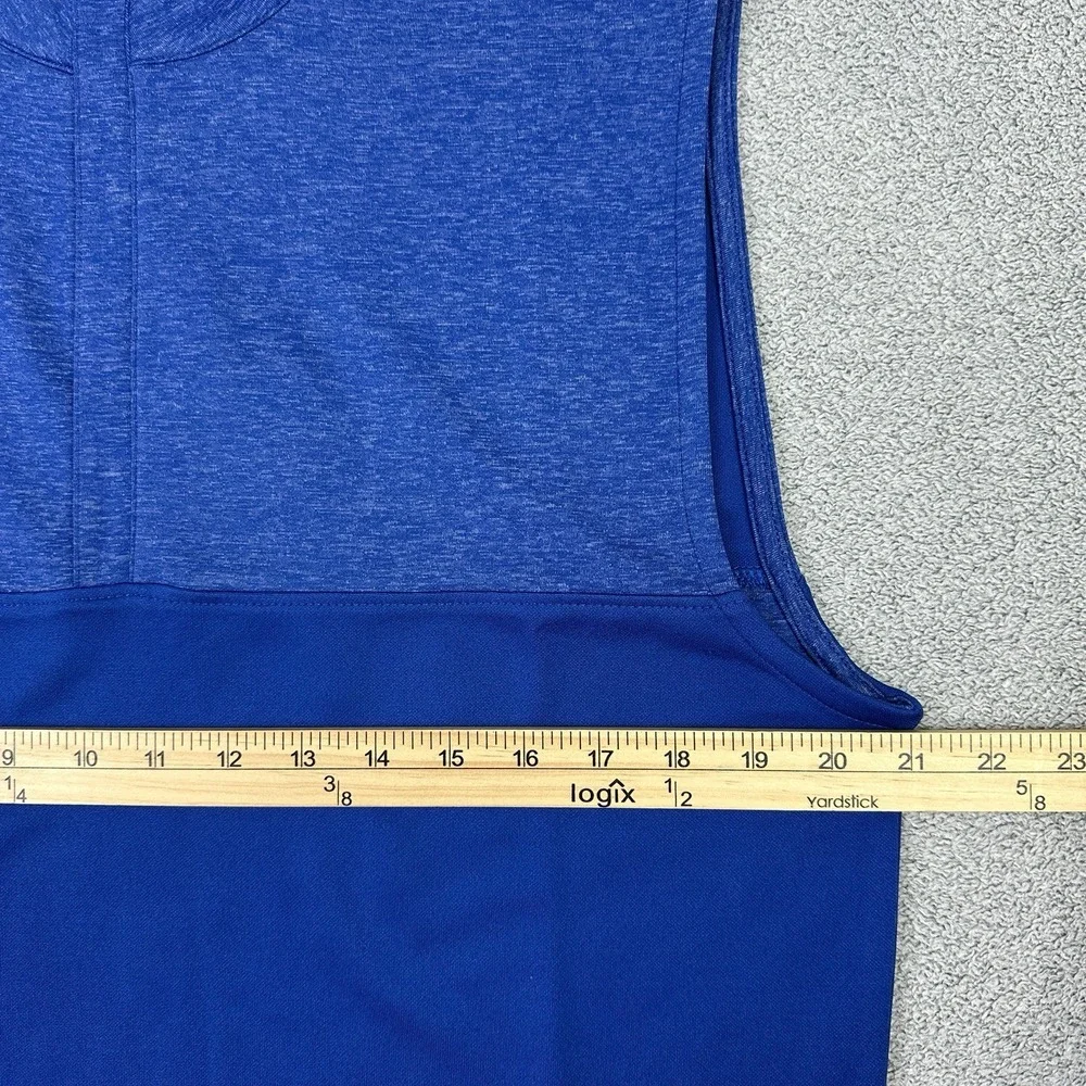 FootJoy Heather Yoke Half Zip Vest Mens S Blue Stretch Performance Golf NEW READ